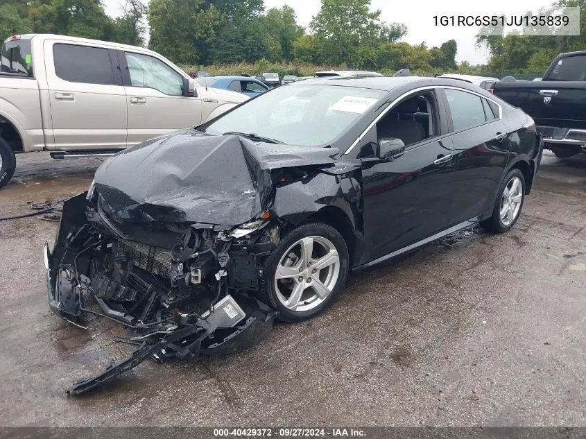 1G1RC6S51JU135839 2018 Chevrolet Volt Lt