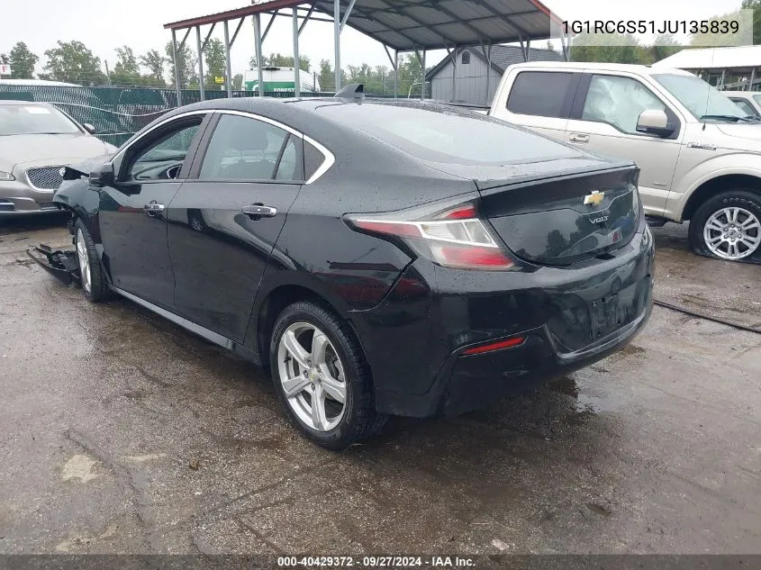 1G1RC6S51JU135839 2018 Chevrolet Volt Lt