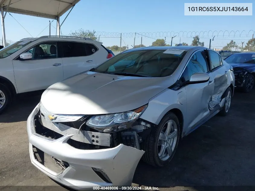 2018 Chevrolet Volt Lt VIN: 1G1RC6S5XJU143664 Lot: 40469006