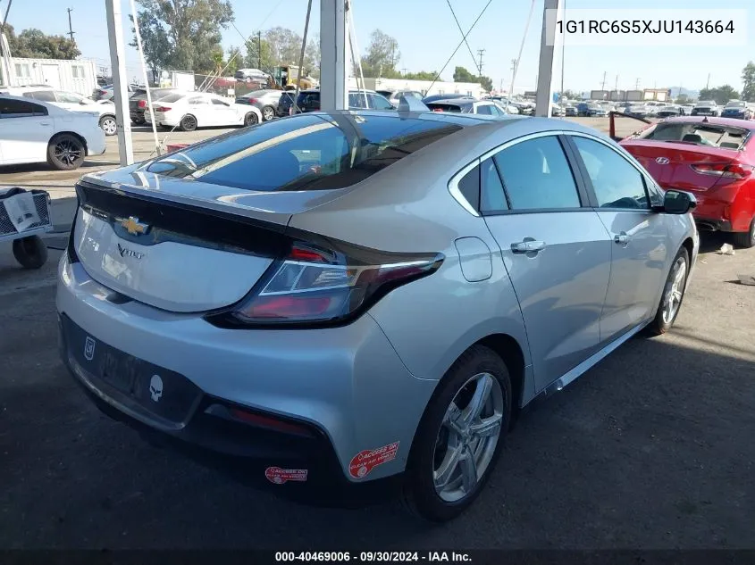 2018 Chevrolet Volt Lt VIN: 1G1RC6S5XJU143664 Lot: 40469006