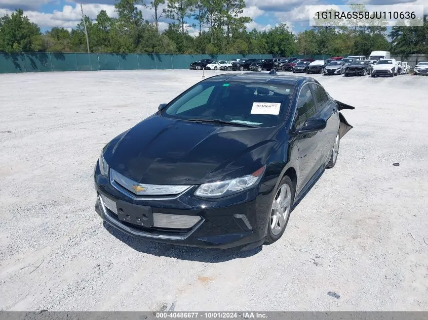 2018 Chevrolet Volt Lt VIN: 1G1RA6S58JU110636 Lot: 40486677