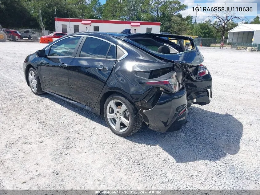 2018 Chevrolet Volt Lt VIN: 1G1RA6S58JU110636 Lot: 40486677