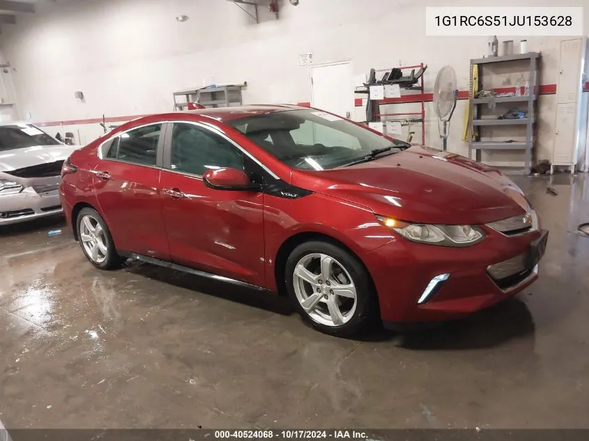 2018 Chevrolet Volt Lt VIN: 1G1RC6S51JU153628 Lot: 40524068