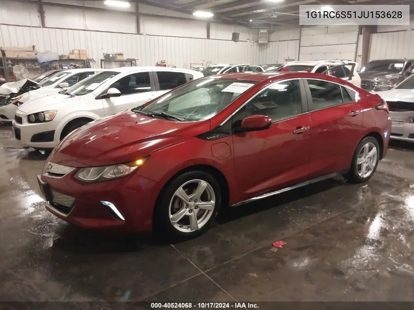 2018 Chevrolet Volt Lt VIN: 1G1RC6S51JU153628 Lot: 40524068