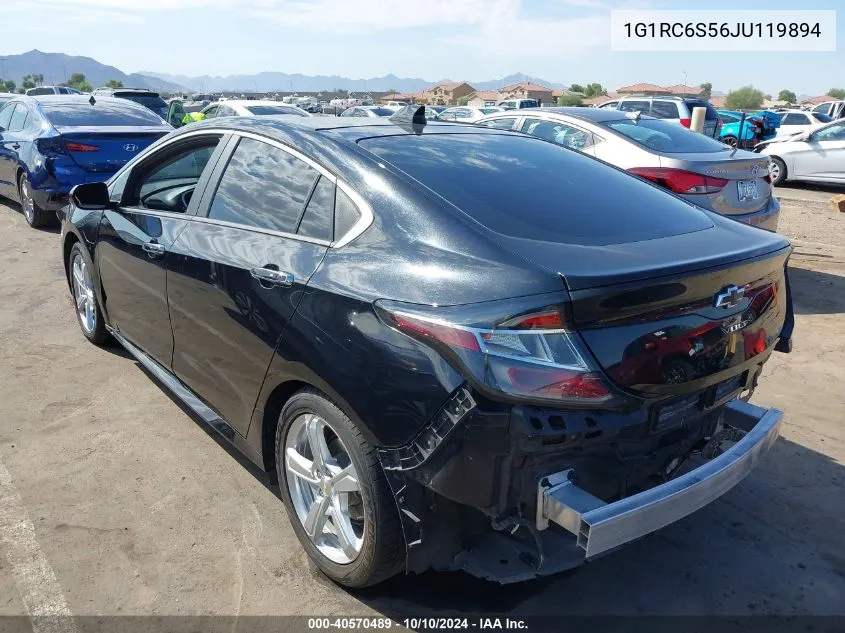 2018 Chevrolet Volt Lt VIN: 1G1RC6S56JU119894 Lot: 40570489