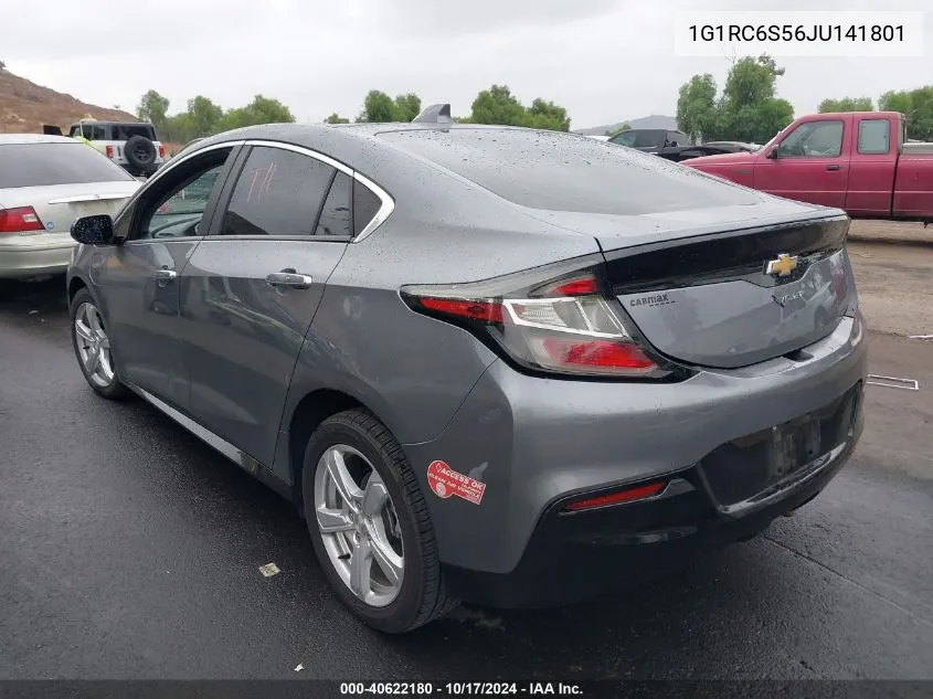 2018 Chevrolet Volt Lt VIN: 1G1RC6S56JU141801 Lot: 40622180