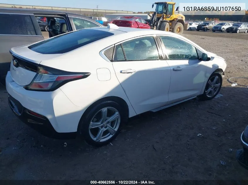 2018 Chevrolet Volt Lt VIN: 1G1RA6S59JU107650 Lot: 40662556