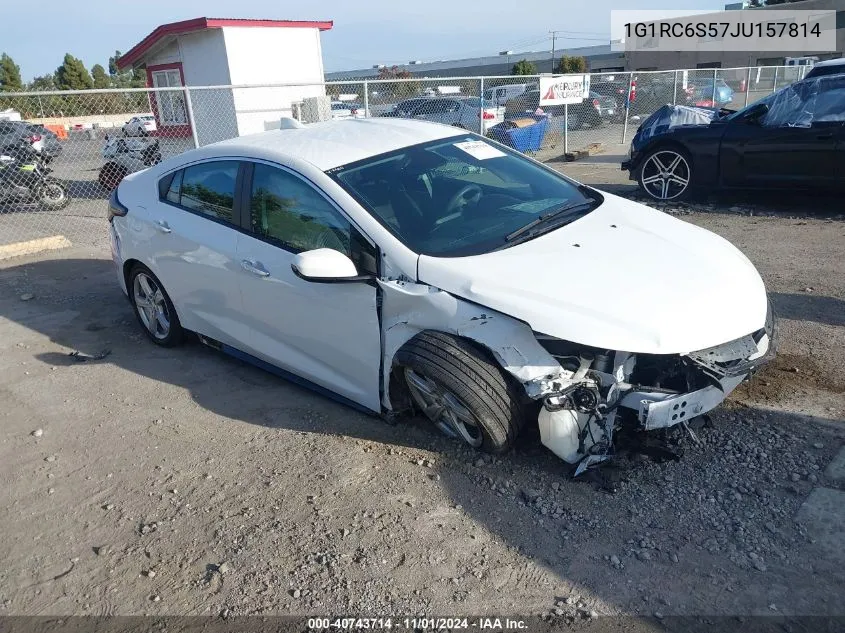 2018 Chevrolet Volt Lt VIN: 1G1RC6S57JU157814 Lot: 40743714