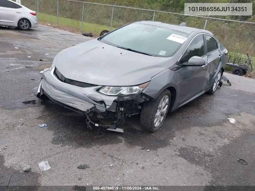 2018 Chevrolet Volt Premier VIN: 1G1RB6S56JU134351 Lot: 40794519