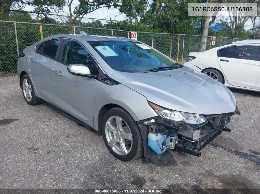 2018 Chevrolet Volt Lt VIN: 1G1RC6S50JU136108 Lot: 40815055