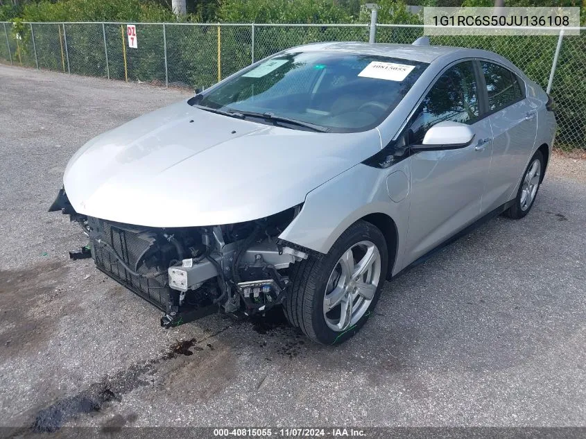 2018 Chevrolet Volt Lt VIN: 1G1RC6S50JU136108 Lot: 40815055