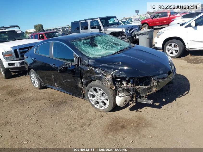 2018 Chevrolet Volt Premier VIN: 1G1RD6S53JU138254 Lot: 40822181