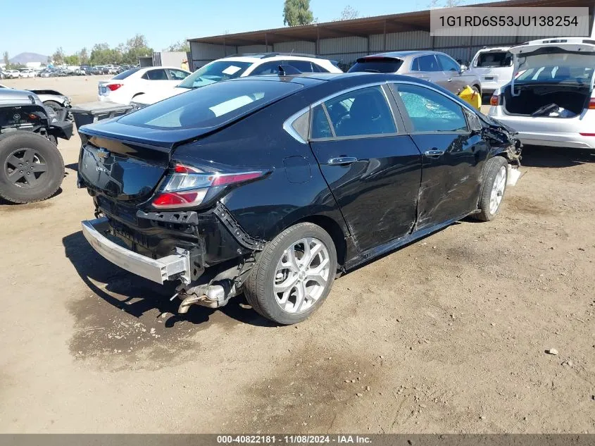 2018 Chevrolet Volt Premier VIN: 1G1RD6S53JU138254 Lot: 40822181