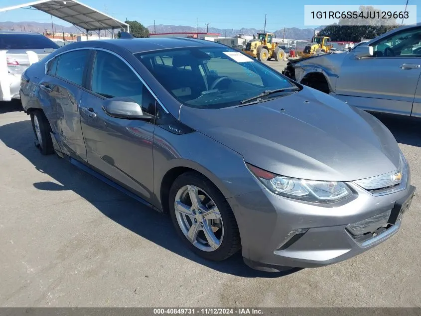 2018 Chevrolet Volt Lt VIN: 1G1RC6S54JU129663 Lot: 40849731