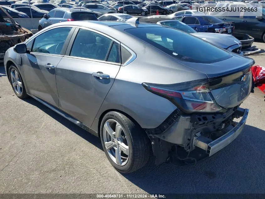 2018 Chevrolet Volt Lt VIN: 1G1RC6S54JU129663 Lot: 40849731