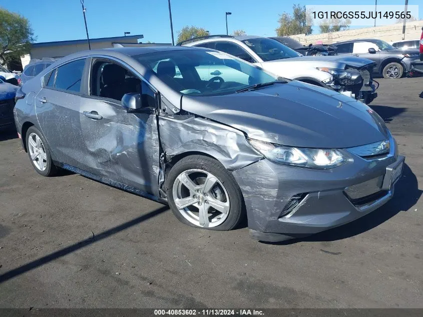 2018 Chevrolet Volt Lt VIN: 1G1RC6S55JU149565 Lot: 40853602