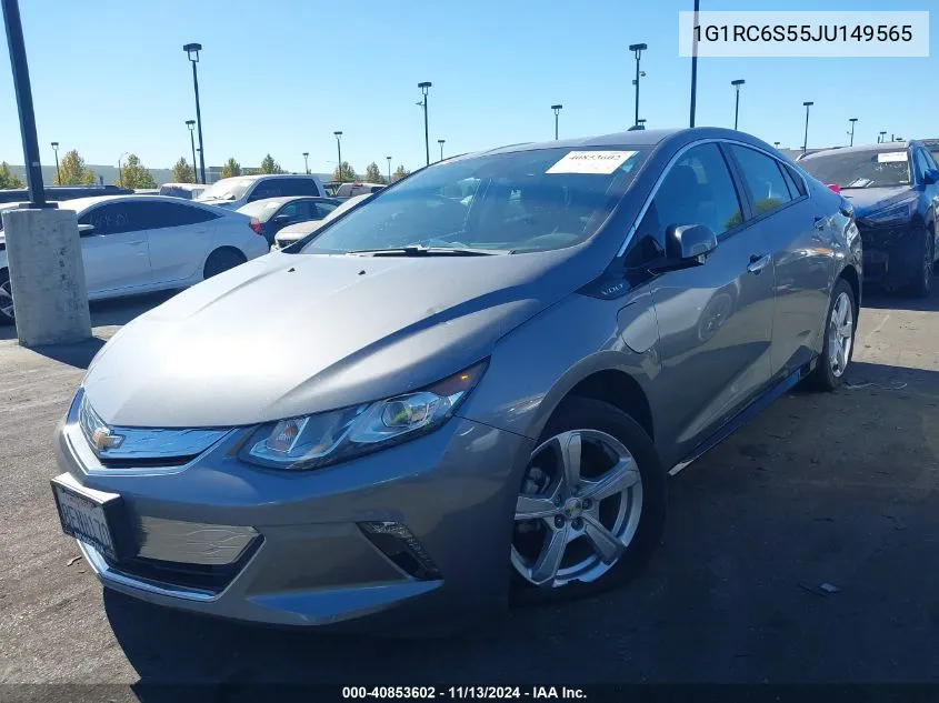 2018 Chevrolet Volt Lt VIN: 1G1RC6S55JU149565 Lot: 40853602