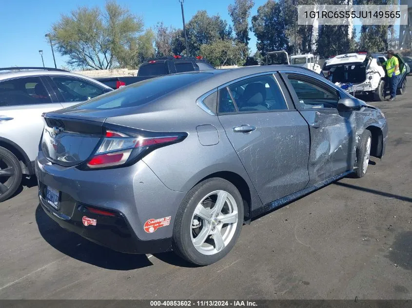 2018 Chevrolet Volt Lt VIN: 1G1RC6S55JU149565 Lot: 40853602