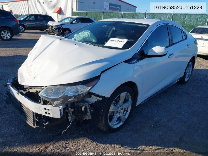 2018 Chevrolet Volt Lt VIN: 1G1RC6S52JU151323 Lot: 40909948