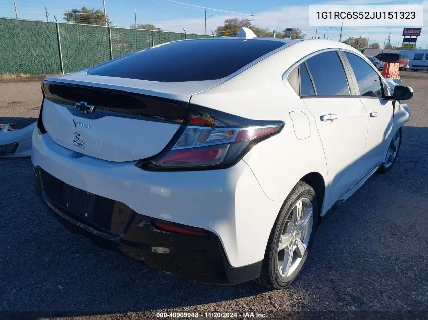 2018 Chevrolet Volt Lt VIN: 1G1RC6S52JU151323 Lot: 40909948