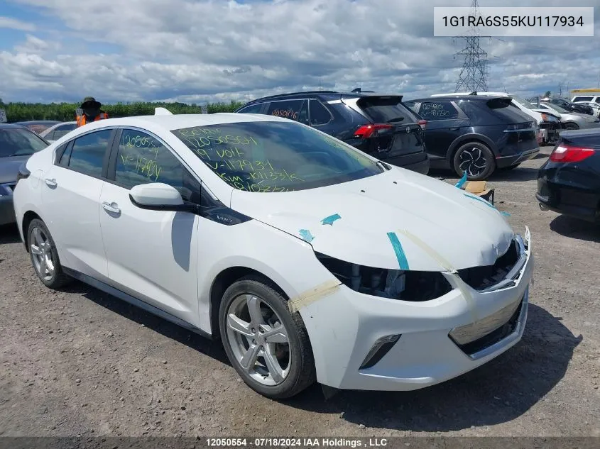 2019 Chevrolet Volt VIN: 1G1RA6S55KU117934 Lot: 12050554