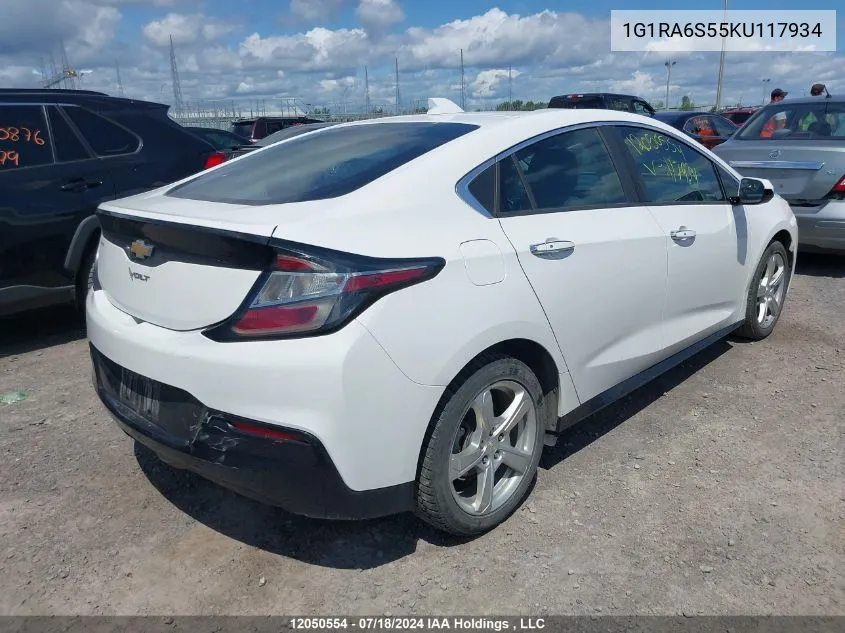 2019 Chevrolet Volt VIN: 1G1RA6S55KU117934 Lot: 12050554