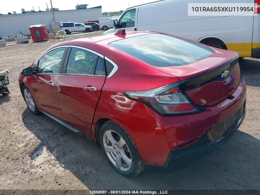 2019 Chevrolet Volt VIN: 1G1RA6S5XKU119954 Lot: 12058097