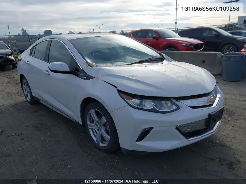 2019 Chevrolet Volt VIN: 1G1RA6S56KU109258 Lot: 12150966