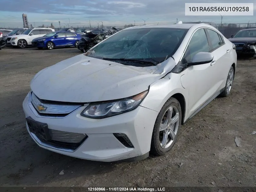 2019 Chevrolet Volt VIN: 1G1RA6S56KU109258 Lot: 12150966