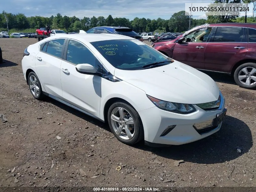 2019 Chevrolet Volt Lt VIN: 1G1RC6S5XKU111234 Lot: 40180918