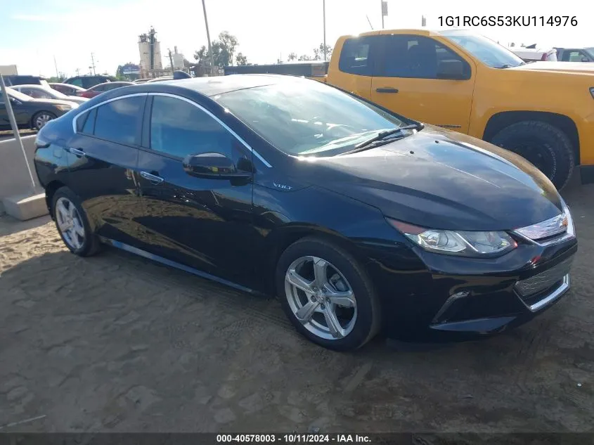 2019 Chevrolet Volt Lt VIN: 1G1RC6S53KU114976 Lot: 40578003