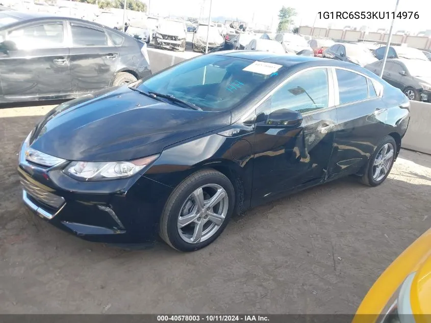 2019 Chevrolet Volt Lt VIN: 1G1RC6S53KU114976 Lot: 40578003