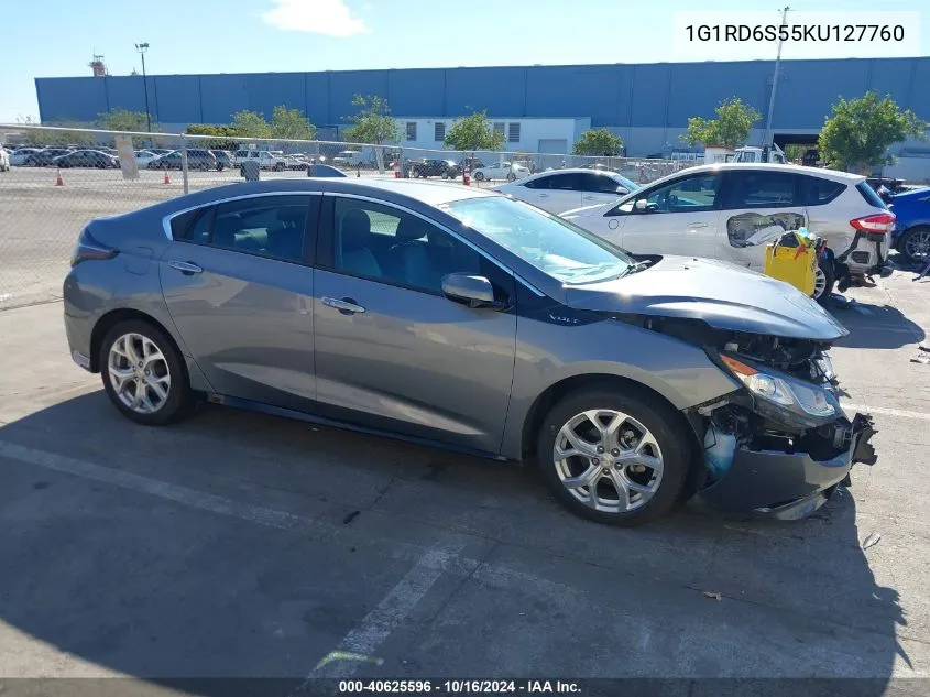 2019 Chevrolet Volt Premier VIN: 1G1RD6S55KU127760 Lot: 40625596