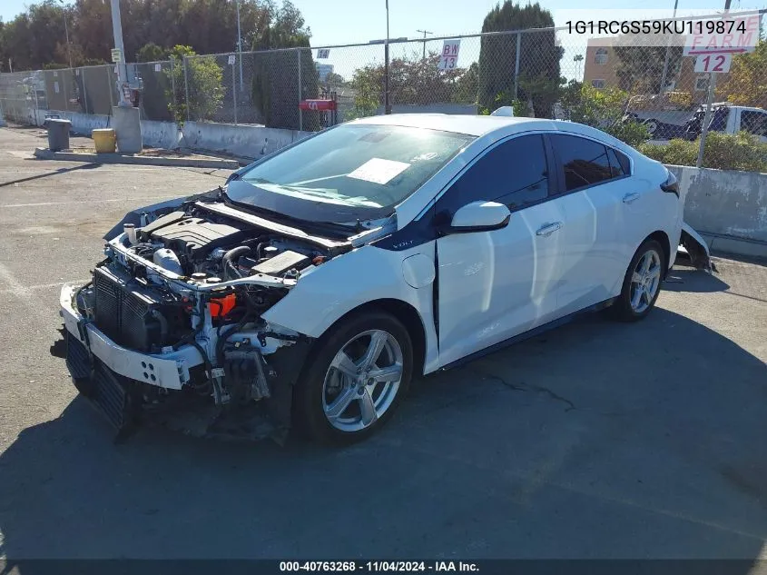 2019 Chevrolet Volt Lt VIN: 1G1RC6S59KU119874 Lot: 40763268