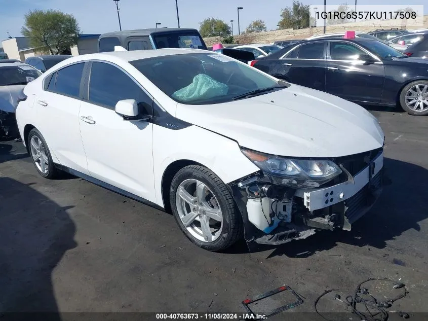 2019 Chevrolet Volt Lt VIN: 1G1RC6S57KU117508 Lot: 40763673