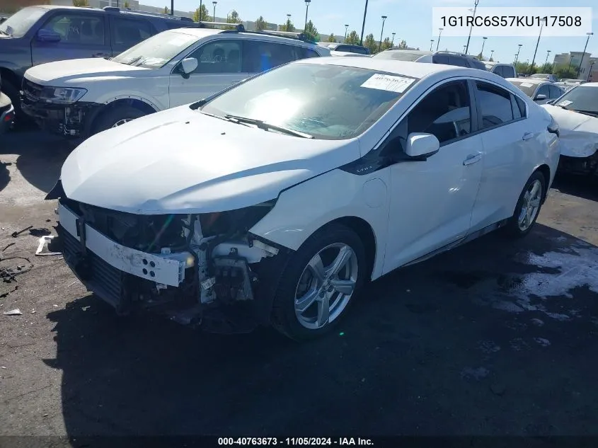 2019 Chevrolet Volt Lt VIN: 1G1RC6S57KU117508 Lot: 40763673