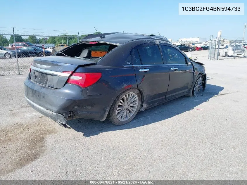 2011 Chrysler 200 Limited VIN: 1C3BC2FG4BN594733 Lot: 39476021