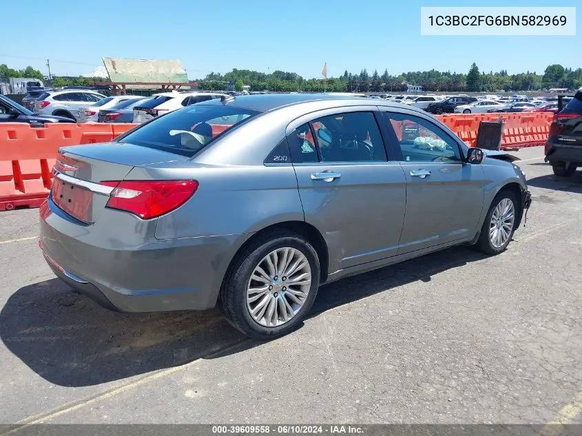 2011 Chrysler 200 Limited VIN: 1C3BC2FG6BN582969 Lot: 39609558