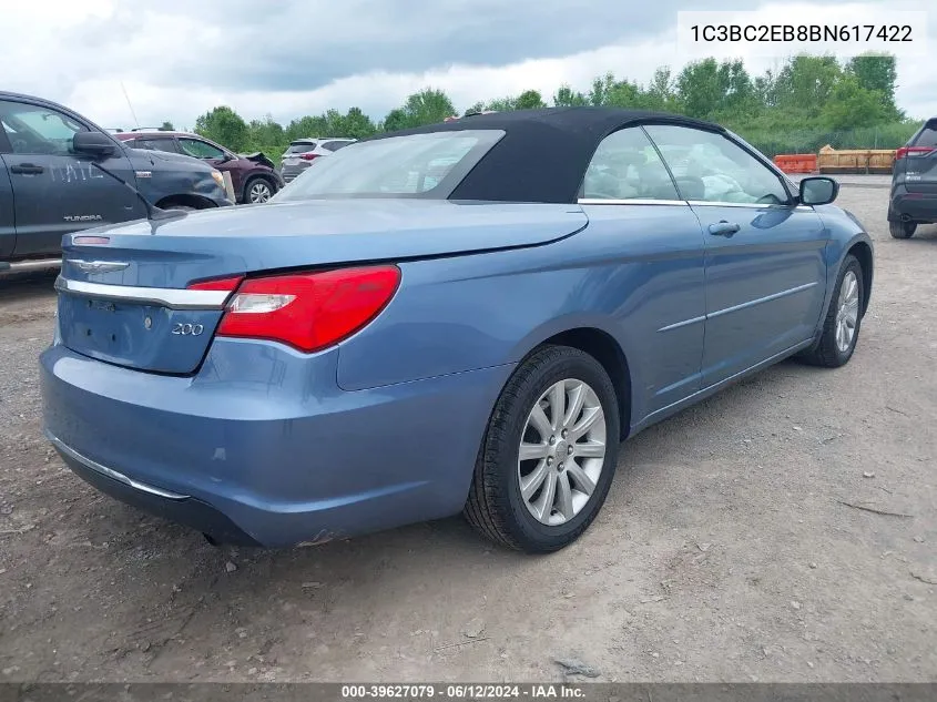 2011 Chrysler 200 Touring VIN: 1C3BC2EB8BN617422 Lot: 39627079