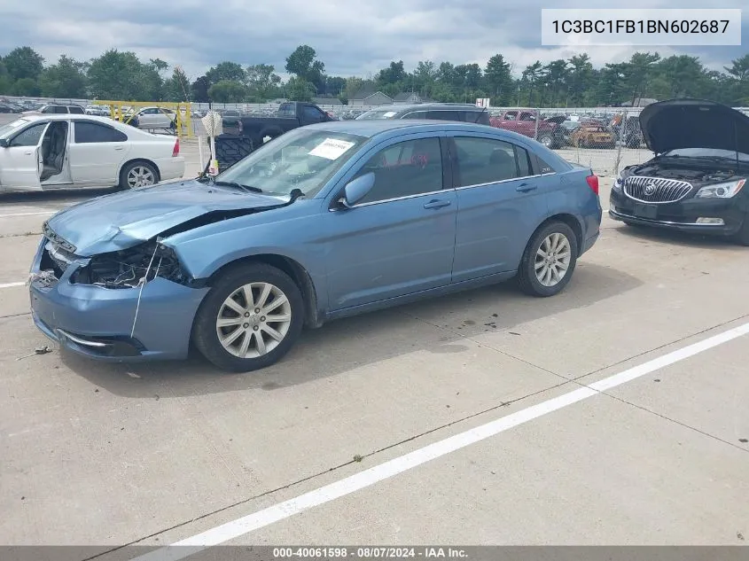 2011 Chrysler 200 Touring VIN: 1C3BC1FB1BN602687 Lot: 40061598