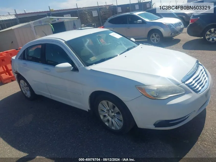 2011 Chrysler 200 Lx VIN: 1C3BC4FB0BN603329 Lot: 40076704