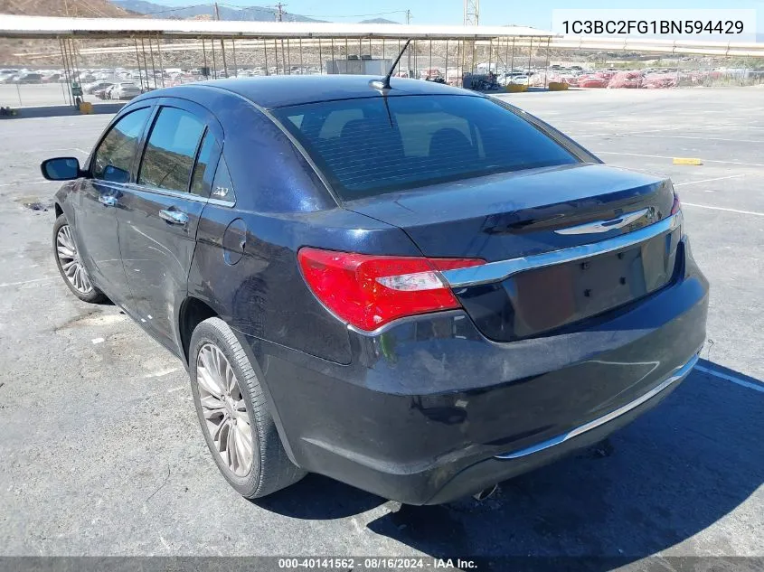 2011 Chrysler 200 Limited VIN: 1C3BC2FG1BN594429 Lot: 40141562