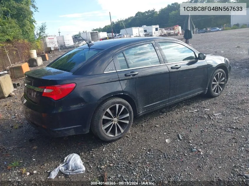 1C3BC8FG4BN567633 2011 Chrysler 200 S