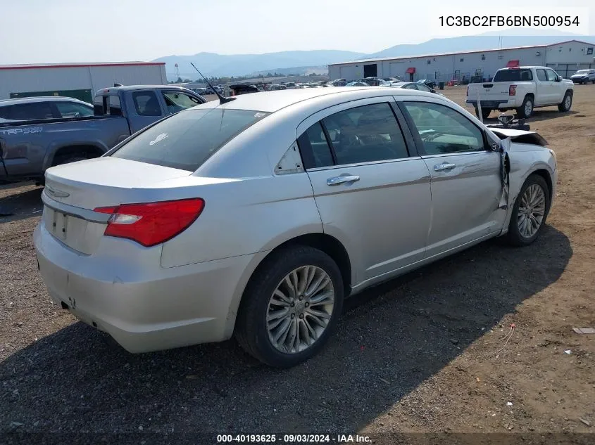 2011 Chrysler 200 Limited VIN: 1C3BC2FB6BN500954 Lot: 40193625