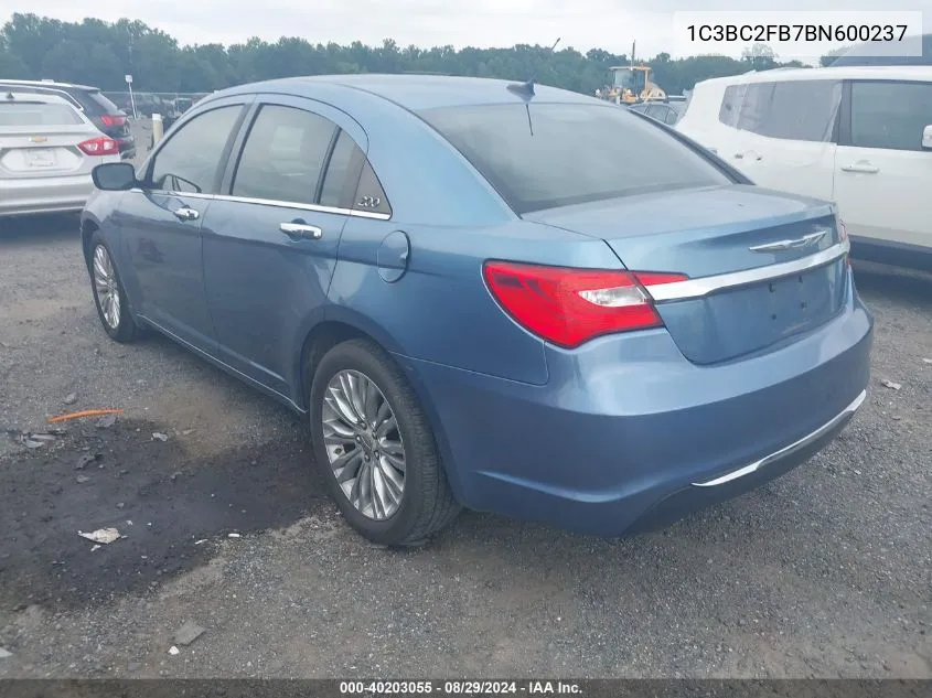 1C3BC2FB7BN600237 2011 Chrysler 200 Limited