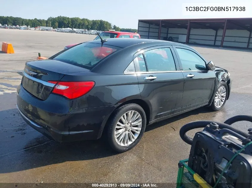 1C3BC2FG0BN517938 2011 Chrysler 200 Limited