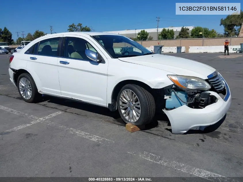 2011 Chrysler 200 Limited VIN: 1C3BC2FG1BN581146 Lot: 40328883