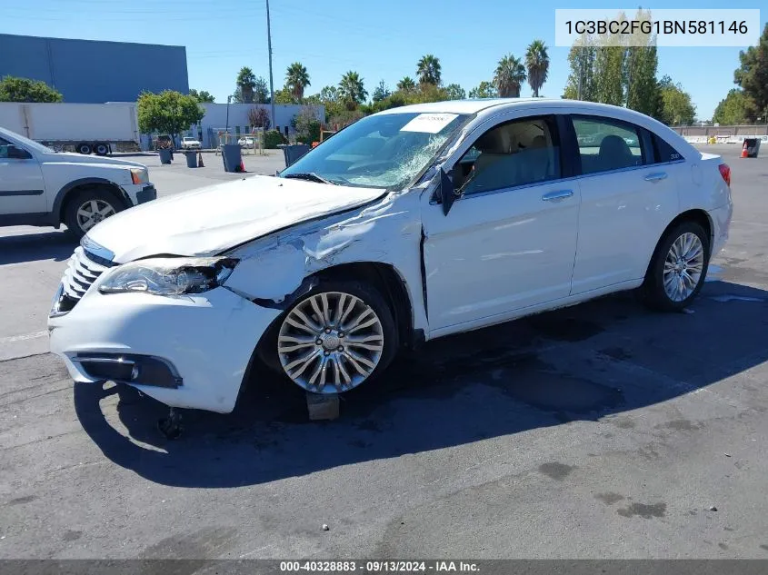 2011 Chrysler 200 Limited VIN: 1C3BC2FG1BN581146 Lot: 40328883