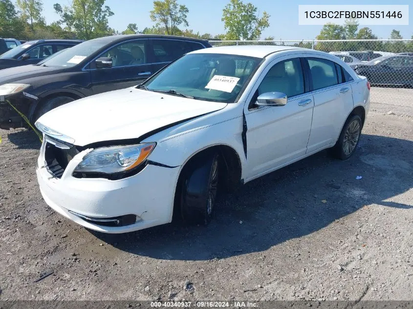 2011 Chrysler 200 Limited VIN: 1C3BC2FB0BN551446 Lot: 40340937