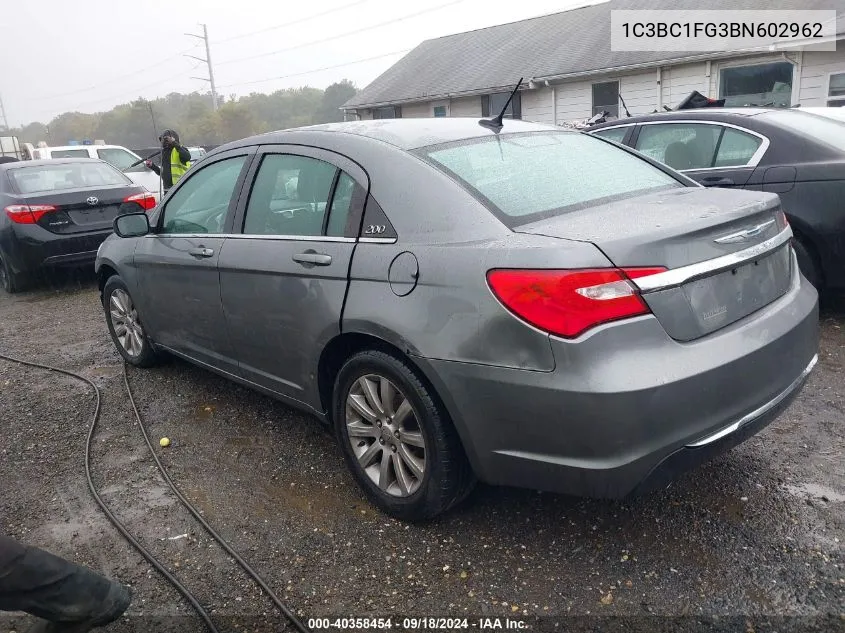 2011 Chrysler 200 Touring VIN: 1C3BC1FG3BN602962 Lot: 40358454